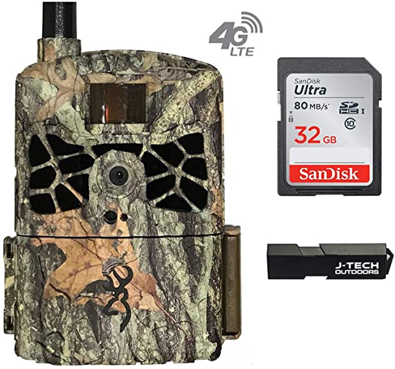 Browning Defender Wireless Cellular Trail Camera (AT&T) Bundle Includes 32GB Memory Card and J-TECH Card Reader (20MP) | BTCDWC-ATT