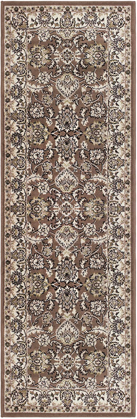 Superior Lille Runner Rug, 2' 7" x 8', Brown