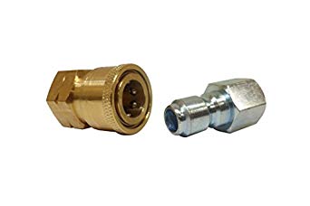 Ultimate Washer 18719 3/8” Pressure Washer Quick Disconnect Adapter Set, Replaces 98441024, 4000 PSI Rating