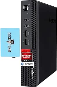 Lenovo ThinkCentre M625 Mini Desktop PC Black (AMD A4-9120c, 16GB RAM, 1TB PCIe SSD, AMD Radeon, AC WiFi, Bluetooth 5.1, 6 USB Ports, 2 Display Port (DP), RJ-45, Win 11 Home) with DKZ Hub