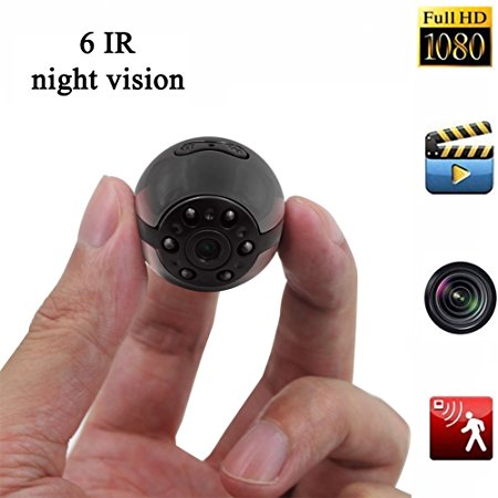 CAMAKT 1080P Indoor/Outdoor Sport Portable Handheld Mini spherical Hidden Spy Camera DV Voice Video Recorder with Infrared Night Vision,Video,PC Camera,Record,Take Photos,Motion Detecting,TF Card Slot
