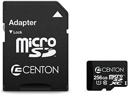 Centon MicroSD UHS-I / A1 / V10 / U1 / Class 10 Flash Memory Card 256GB x 1, (S1-MSDXU1-256G)