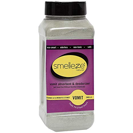 SMELLEZE Natural Vomit & Smell Absorbent: 2 lb. Powder Stops Puke Odor