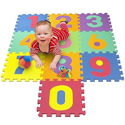 Matney Foam Mat of Number Puzzle Pieces- Great for Kids to Learn and Play - Interlocking Puzzle Pieces