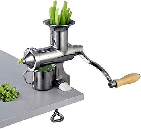 LOVSHARE Manual Juice Press Stainless Steel Wheatgrass Juicer Portable Manual Wheat Grass Juice Extractor Presser for Wheat grass and Leaf Vegetables