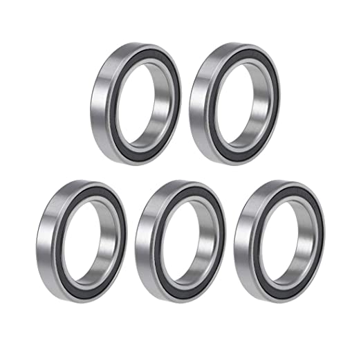 uxcell 6805-2RS Deep Groove Ball Bearings 25mm Inner Dia 37mm OD 7mm Bore Double Sealed Chrome Steel Z2 5pcs