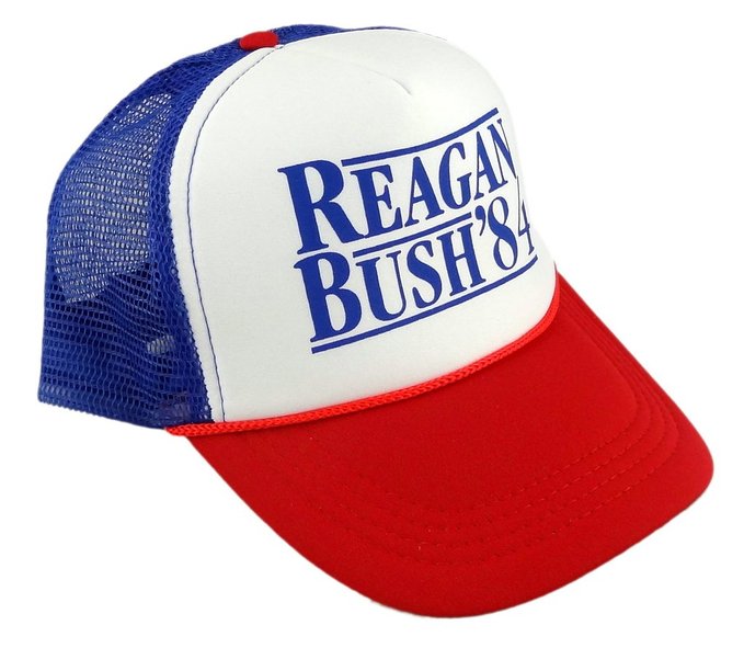 Funny Guy Mugs Reagan Bush '84 Trucker Hat