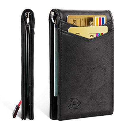 Minimalist Slim Bifold Front Pocket Wallet with Money Clip for men, Effective RFID Blocking & Smart Design