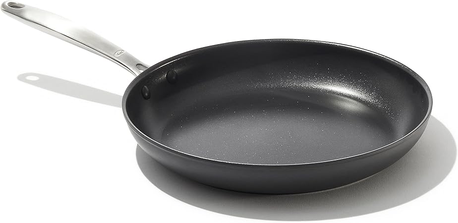 OXO Good Grips Pro Hard Anodized PFOA-Free Nonstick 12" Frying Pan Skillet Dishwasher Safe Oven Safe Stainless Steel Handle Black