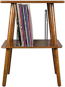 Crosley ST66-MA Manchester Turntable Stand with Wire Record Storage, Mahogany