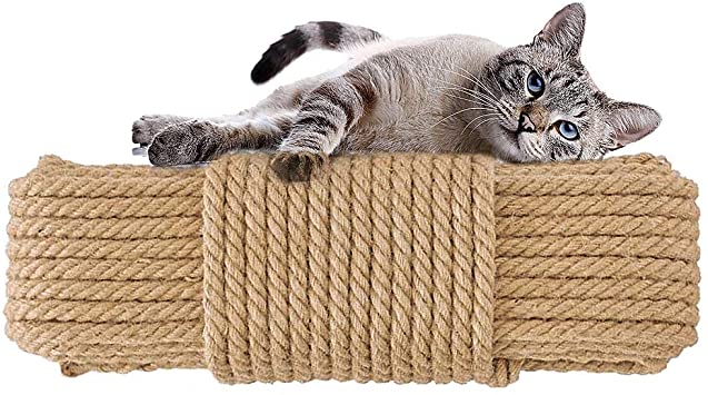 Aoneky Replacement Cat Scratching Post Sisal Rope - Hemp Rope for Cat Tree and Tower