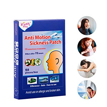 ifory 20 Counts Ear Motion Sickness Patches for Cruise, Car, Kids