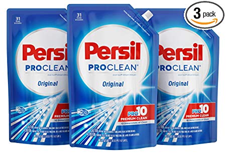 Persil Liquid Laundry Detergent Easy-Pouch, Original, 48 Ounce, 3 Count, 93 Total Loads