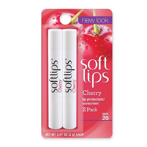 Softlips Lip Protectant/Sunscreen , Value Pack, Cherry 2 ea