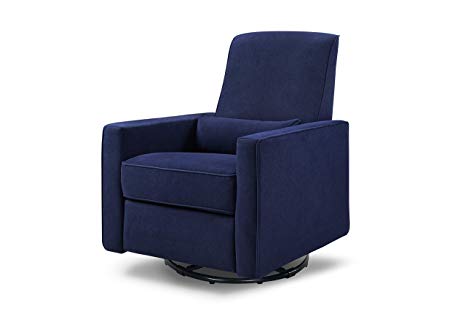 DaVinci Piper All-Purpose Upholstered Recliner and Swivel Glider, Navy