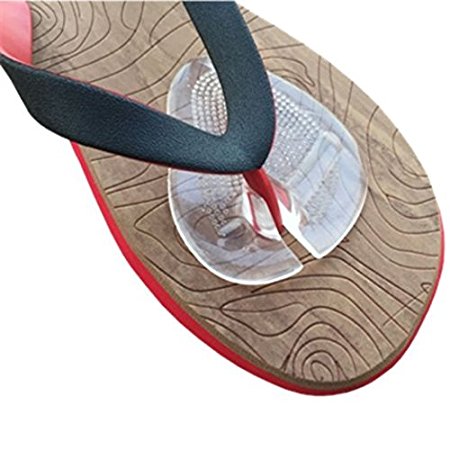 Healthcom Silicone Sandal Thong Protectors Flip-Flop Gel Toe Guards Cushions Forefoot Insoles Pads