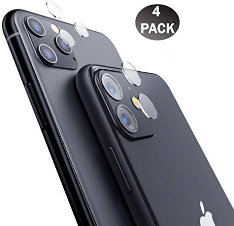 [4 Pack] Tempered-Glass Screen Protector Camera Protector for iPhone 11 Pro 5.8"/ iPhone 11 Pro Max 6.5" 2.5D Ultra Thin HD Anti-Fingerprint Screen Protective Clear Film (iPhone 11 pro)