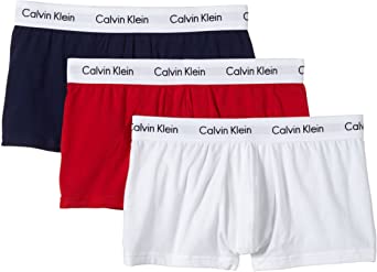 Calvin Klein Underwear Men’s Hip Trunks Pack of 3 - Cotton Stretch