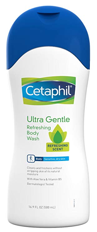 Cetaphil Ultra Gentle Body Wash, Refreshing Scent, 16.9 Ounce