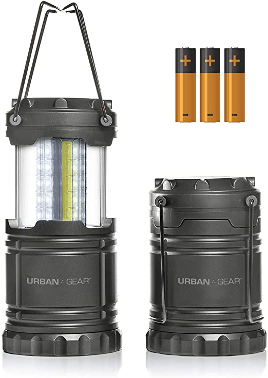 Lewis N. Clark Portable Pop Up Indoor/Outdoor Camping Lantern   Waterproof Emergency Flashlight w/LED Lights (300 Lumens) for Backpacking, Hiking, Fishing & Outdoors (Batteries Included)