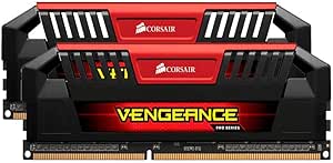 Corsair CMY16GX3M2A2400C11R Vengeance Pro 16GB (2x8GB) DDR3 2400MHz PC3 19200 Desktop RAM, Red 1.65V