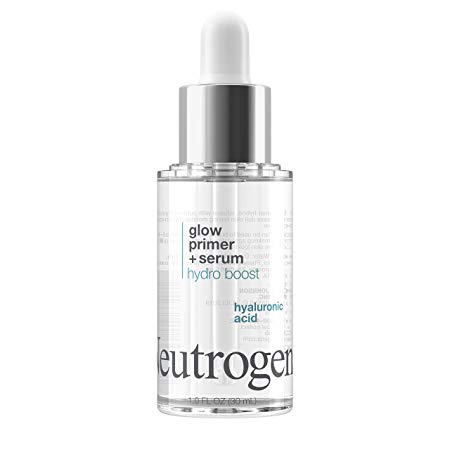 Neutrogena Hydro Boost Glow Booster Primer & Serum, Hydrating & Moisturizing Face Serum-to-Primer Hybrid, Infused with Purified Hyaluronic Acid & Designed to Instantly Hydrate, 1.0 fl. oz