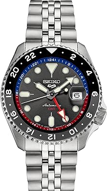 SEIKO SSK019J1,Men Sports,GMT,Mechanical,Automatic,Stainless,Silver Tone,WR,SSK019
