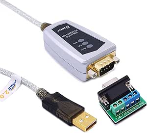 DTech 1.5ft USB to RS422 RS485 Serial Port Converter Adapter Cable with FTDI Chip Supports Windows 10 8 7 XP Mac