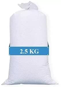 MD Bean Filler l Beans Bean Bag 5kg Bean Bag 4 XL 2.5kg Beans-Premium 2.5 Kg Beans for Bean Bag Filling Bean Bag Filler 2.5.0 kg High Density White Balls- Sun White (2.5 kg Beans),White