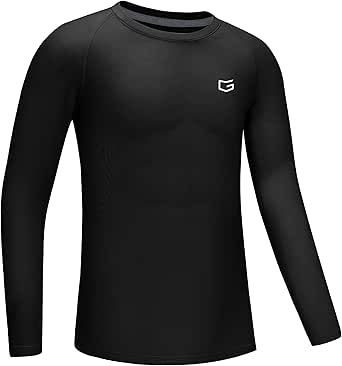 G Gradual Boys Youth Compression Shirt Long Sleeve Football Baseball Undershirt Quick Dry Sports Base Layer for Boy