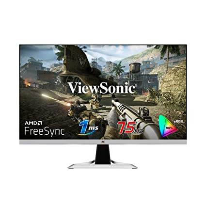 ViewSonic VX2781-MH (27 Inch) Full HD LED 1080p, 1ms, LED Frameless Monitor, Dual HDMI & VGA inputs, Refresh Rate 75 Hz, Eye Care Technology, Flicker-Free and Blue Light Filter