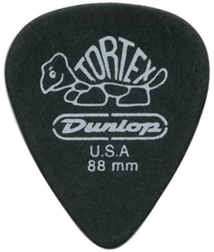 Dunlop 488P.88 Tortex Pitch Black, .88mm, 12/Player's Pack