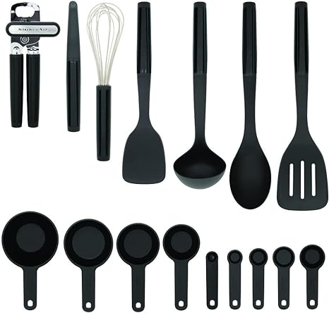 KitchenAid Universal Tool and Gadget Set, 16 Piece, Black