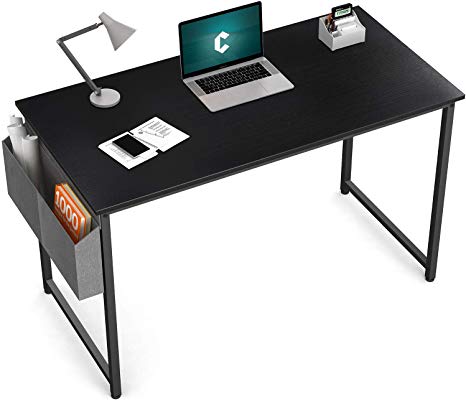 Cubiker Computer Desk 32" Home Office Writing Study Desk, Modern Simple Style Laptop Table with Storage Bag, Black