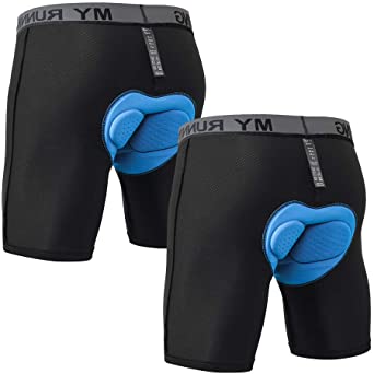 MEETYOO Men's Cycling Shorts, 3D Padded Cycling Underwear, Quick Dry Breathable Bike Shorts Bicycle Tights Leggings