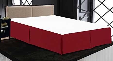 Mk Collection Full Size 100% Finest Quality Long Staple Brushed Microfiber Comfortable Pleated Bed-skirt Solid Red New