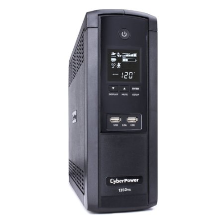 CyberPower BRG1350AVRLCD UPS 1350VA/810W 12 Outlets AVR LCD USB Ports Mini Tower