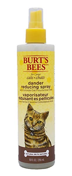 Burt's Bees for Cats Dander Reducing Spray with Colloidal Oat Flour and Aloe Vera, Pack of 2 | Best Dander Reducer for All Cats