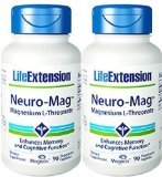 Life Extension Neuro-mag Magnesium L-threonate 90 Count2 Pack