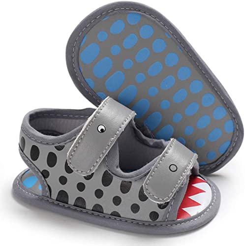 Sawimlgy Baby Boys Girls 2 Straps Summer Gifts Beach Infant Shoes Breathable Athletic Closed-Toe Sandals Soft Sole Breathable Anti-Slip Toddler First Walker Newborn Shoe