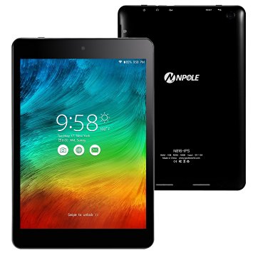 NPOLE Tablet Android 16G 1G IPS 7.9 Inch Quad Core CPU Resolution Dual Camera HD Video 3D Game Supported N816 Black