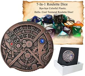 7-in-1 Roulette Dice, Unique DND dice Tower-Dungeons and Dragons, Roleplaying Games dice