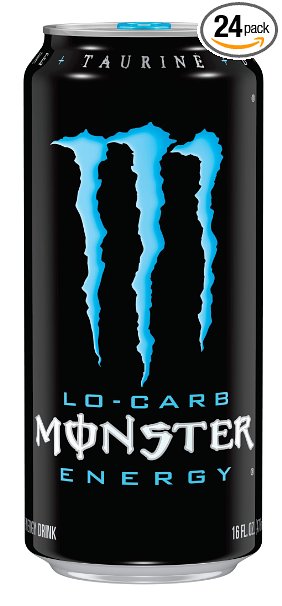 Monster Energy Drink, Lo-Carb, 16 Ounce Cans (Pack of 24)