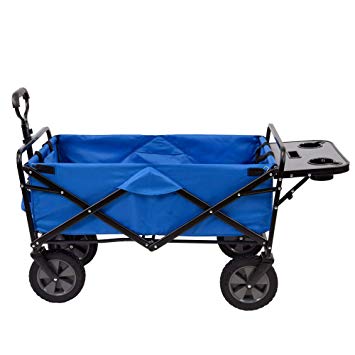 Mac Sports Folding Garden Utility Wagon w/Table, Blue