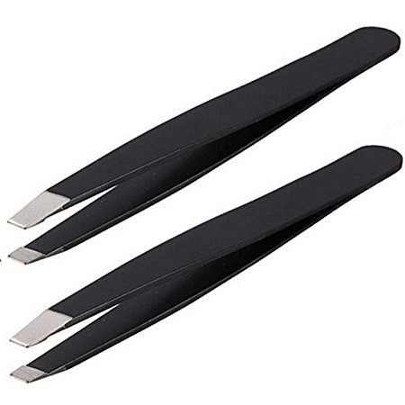 2pcs Steel Shape Tool Lady Stainless Eyebrow Face Nose Hair Clip Tweezer Remover