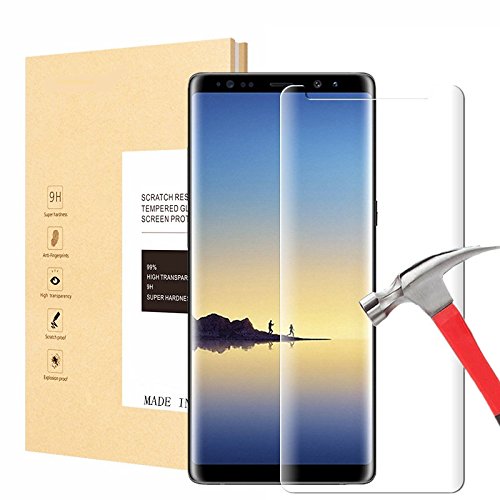Galaxy Note 8 Screen Protector, Arhensive [9H Hardness] [Crystal Clear] [Bubble Free] [3D Curved] Tempered Glass Screen Protector for Samsung Galaxy Note 8 (Ultra Clear)