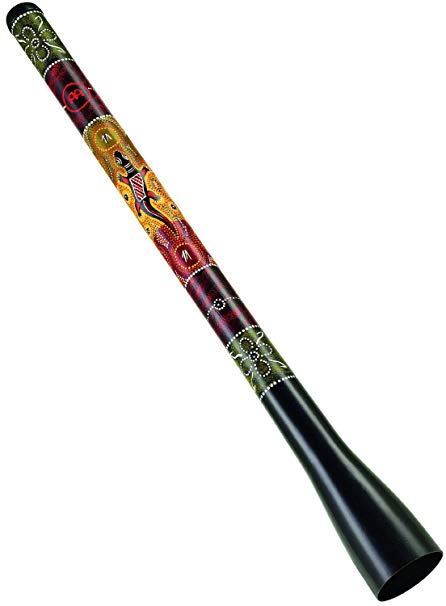 Meinl Percussion TSDDG1-BK Tunable Fiberglass Trombone Didgeridoo, Black with Dot Painted Design
