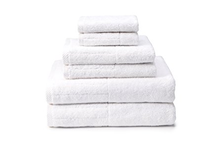 Texere Organic Cotton Solid Towels (6-Piece Set, Bright White) Popular Gifts for the Home
