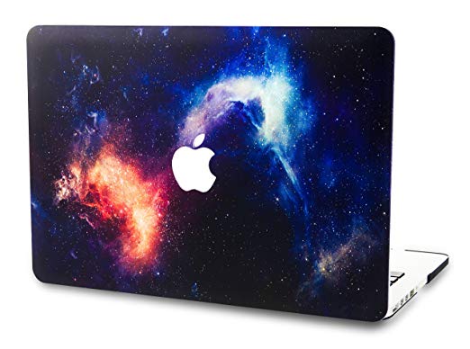 KEC Laptop Case MacBook Air 11" Plastic Case Hard Shell Cover A1465 / A1370 Space Galaxy (Orange)