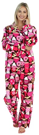 PajamaMania Women’s Sleepwear Flannel Long Sleeve Pajama Set